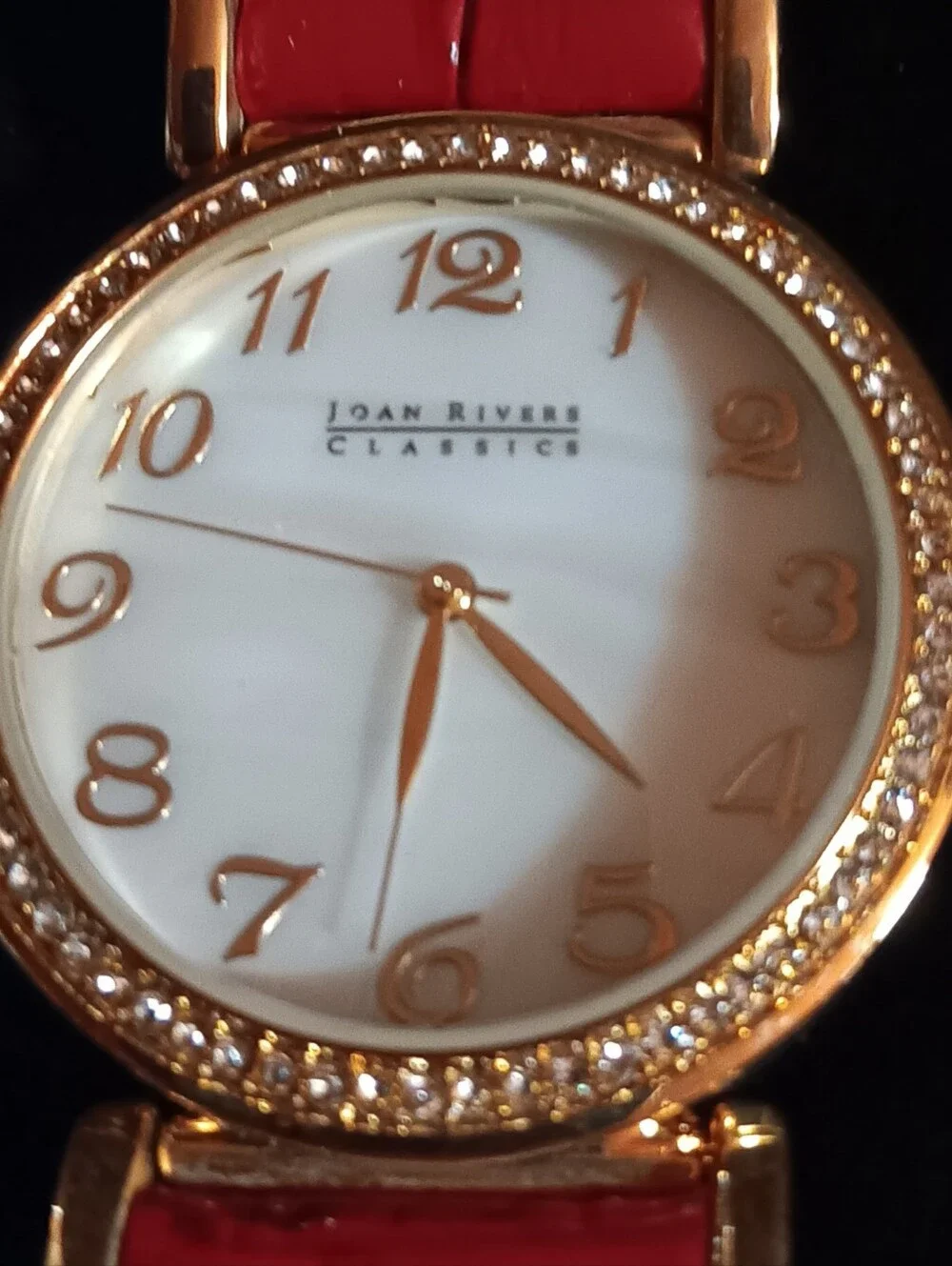 Mint In Box Joan Rivers Watch New Battery Red Croc Tested
